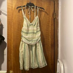 JLO by Jennifer Lopez green striped dress